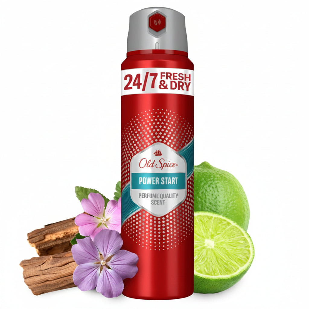 Old Spice Power Start Deodorant Antiperspirant Spray este un deodorant pentru barbati creat pentru protectie indelungata impotriva transpiratiei si mirosurilor neplacute.
