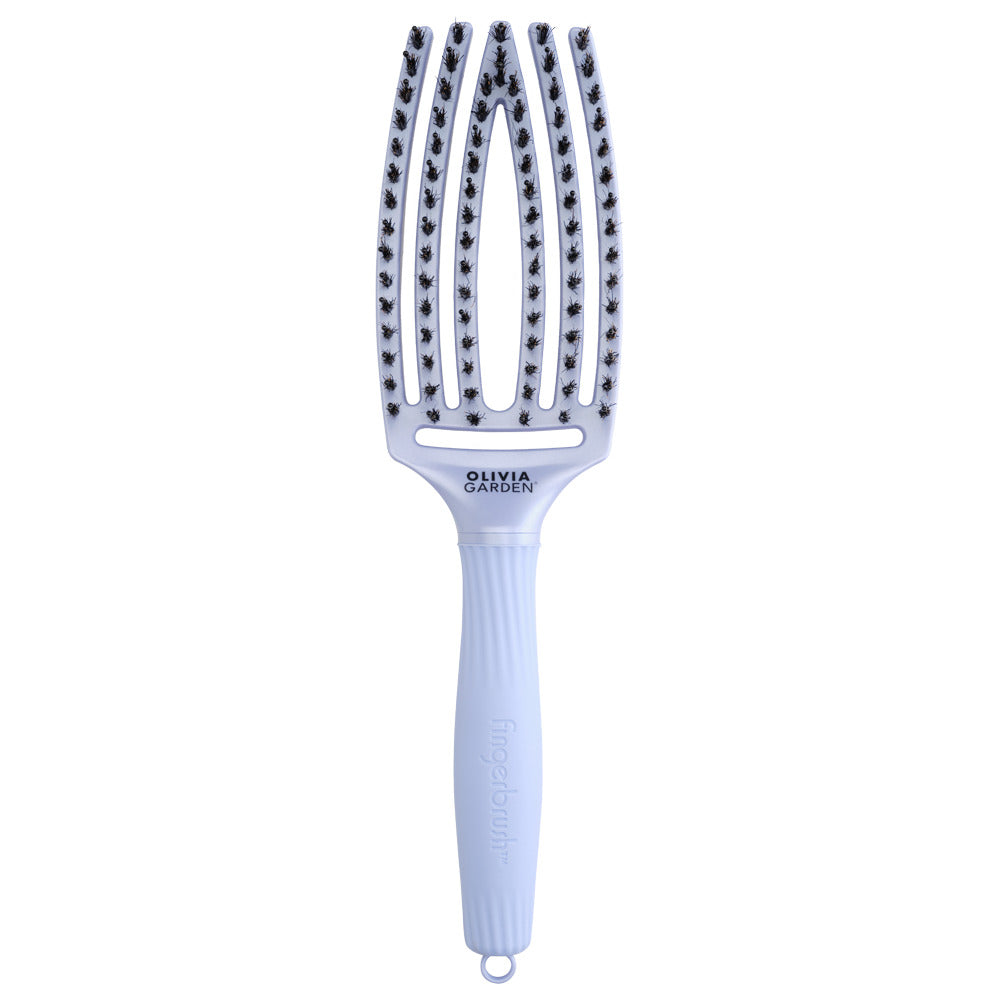 Olivia Garden Finger Brush Medium Combo Blue Polar - Perie de Par Paddle Descurcare - Beauty Lounge