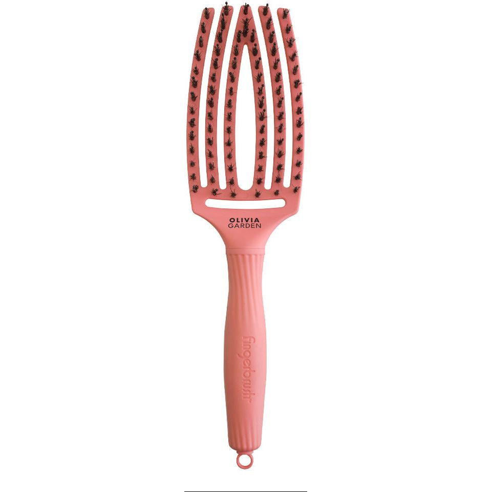 Olivia Garden Finger Brush Medium Combo Radiant Peach - Perie de Par Paddle Descurcare - Beauty Lounge