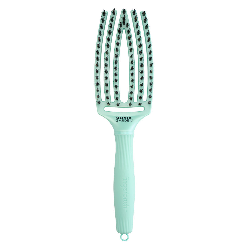 Olivia Garden Finger Brush Medium Combo Verde Arctic - Perie de Par Paddle Descurcare - Beauty Lounge