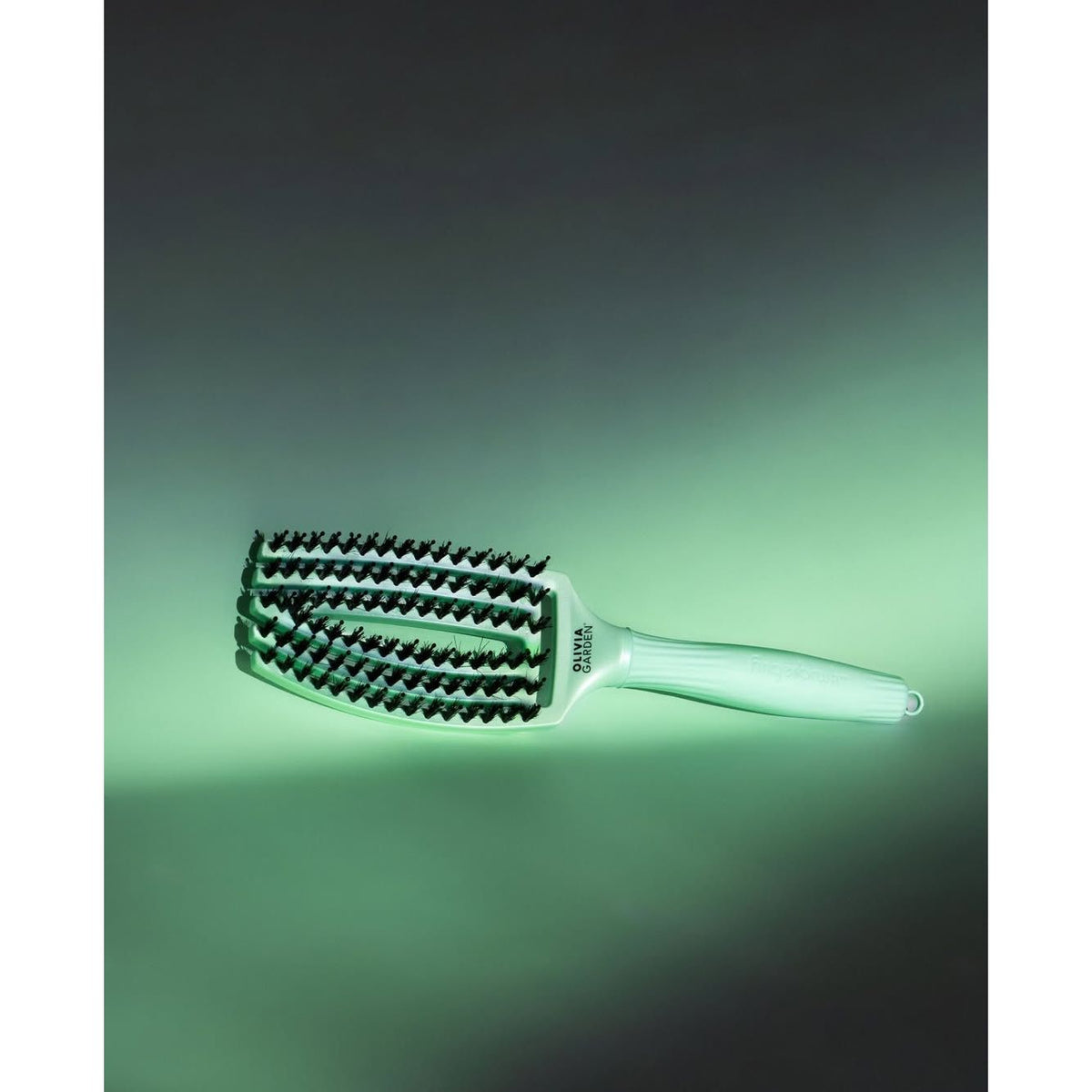 Olivia Garden Finger Brush Medium Combo Verde Arctic - Perie de Par Paddle Descurcare - Beauty Lounge