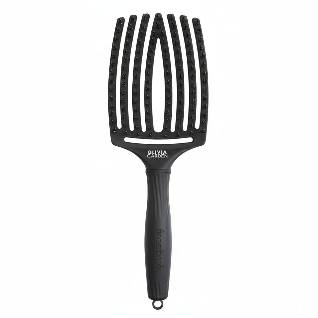 Olivia Garden Finger Brush XL Combo Black - Perie de Par cu Peri Naturali de Mistret