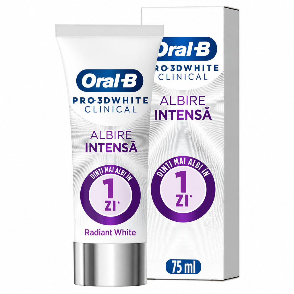 Oral-B 3DWhite Clinical Radiant White 75ml - Pasta De Dinti Pentru Albire