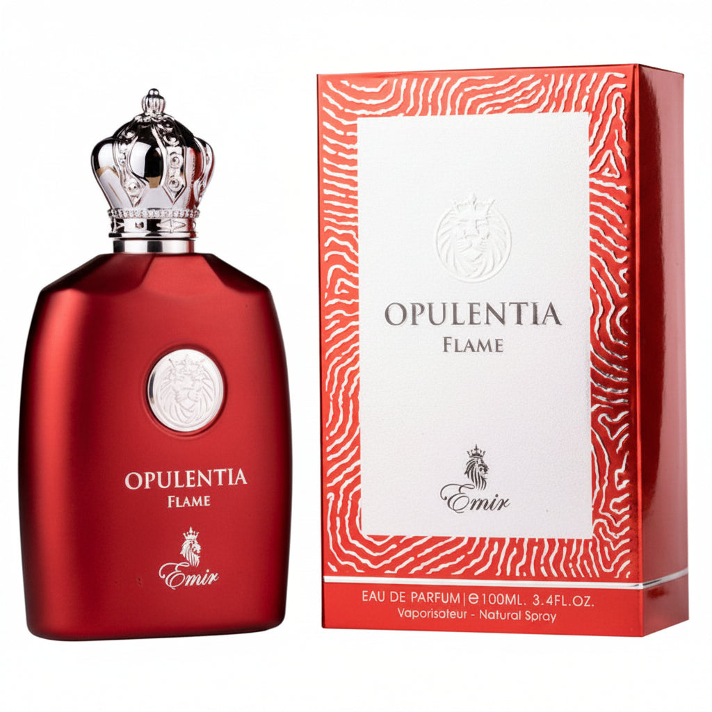 Emir Opulentia Flame este o apa de parfum pentru barbati care spune povestea unui barbat curajos si sofisticat, cu o prezenta memorabila si sigura pe sine.