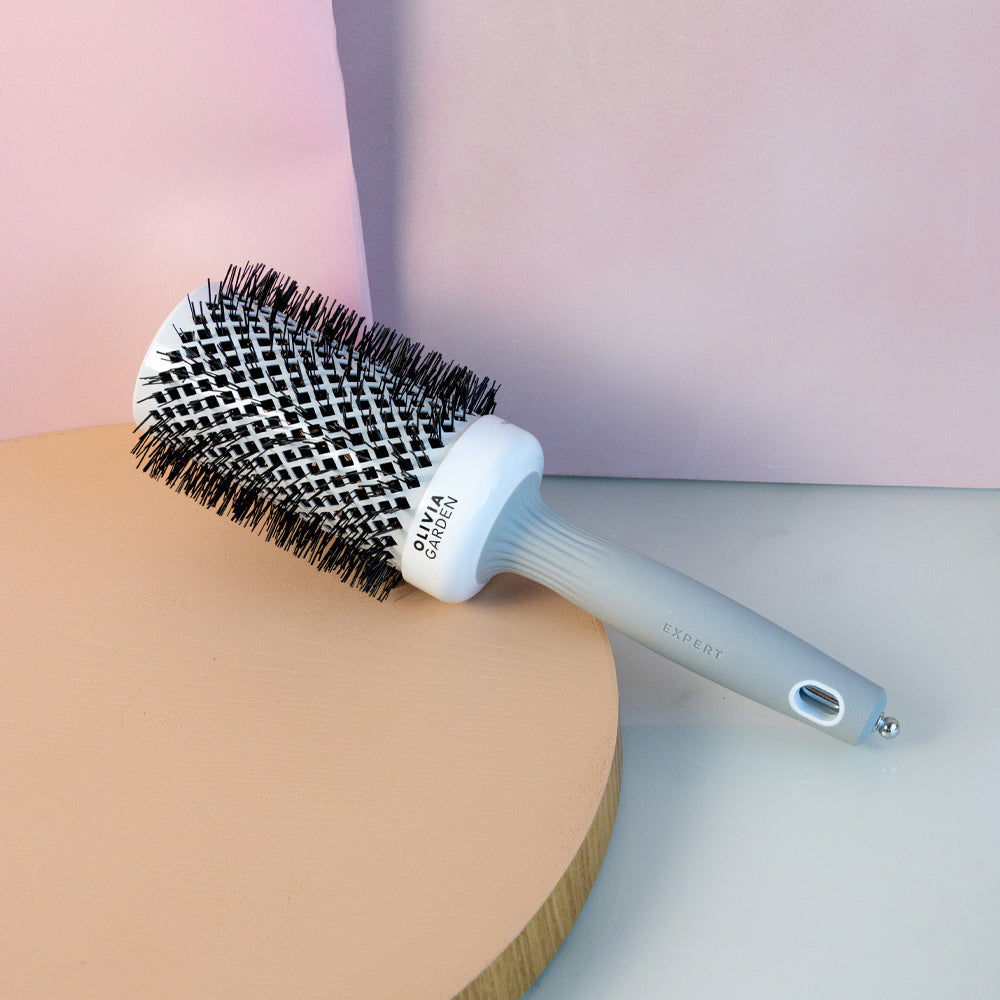 Olivia Garden Expert Blowout Shine 45mm - Perie de Par Volum Stralucire Ionic Turmalina Alb - Beauty Lounge