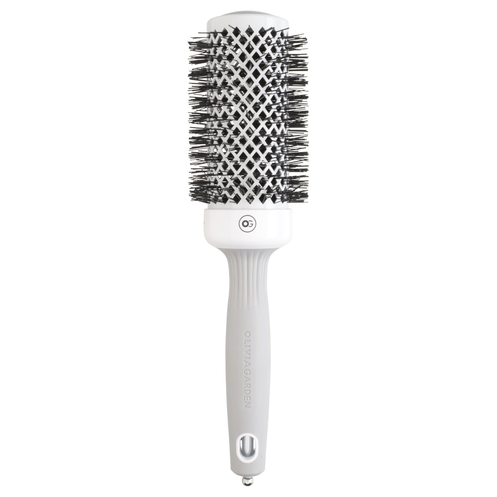 Olivia Garden Expert Blowout Shine 45mm - Perie de Par Volum Stralucire Ionic Turmalina Alb - Beauty Lounge