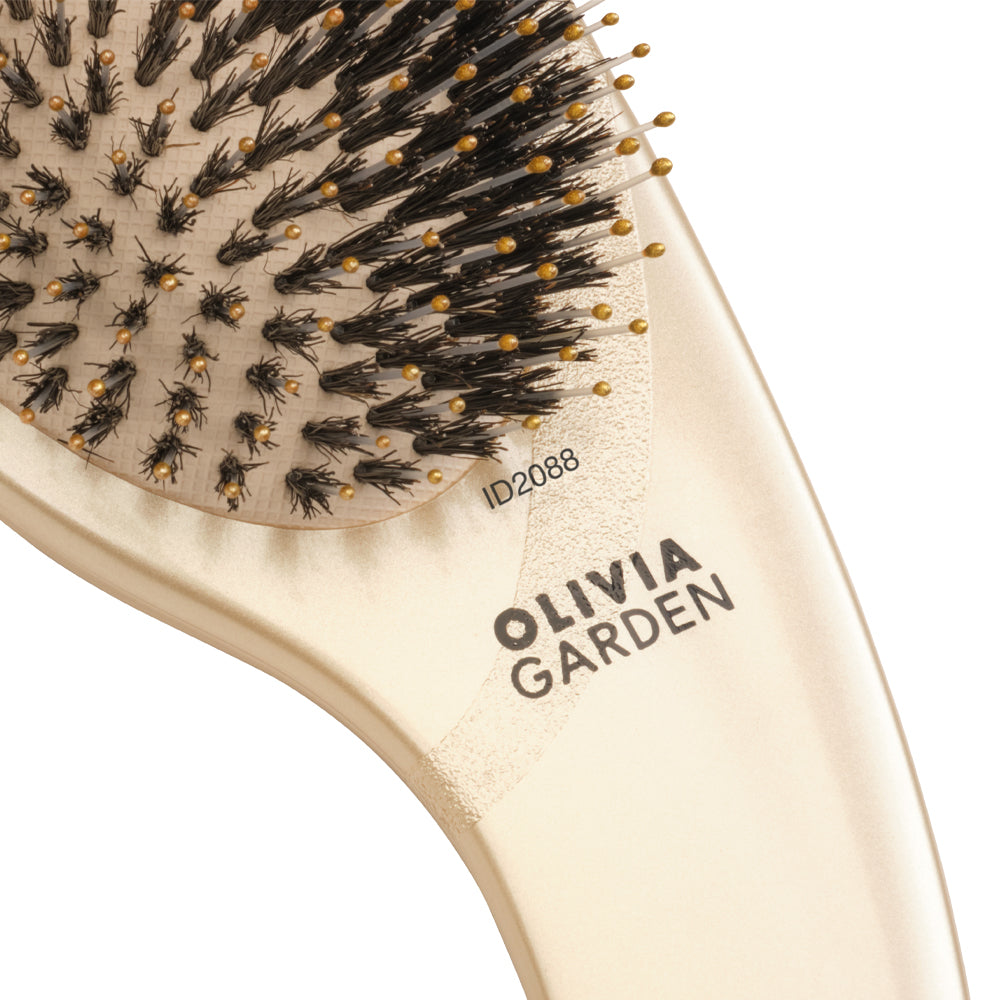 Olivia Garden Expert Care Curve Divine - Perie de Par Mistret Nailon Descurcare Aurie - Beauty Lounge