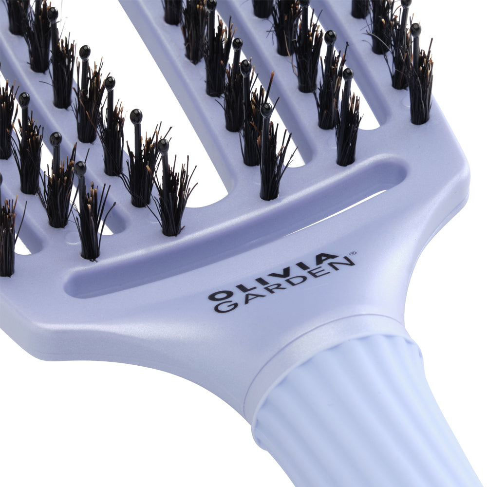 Olivia Garden Finger Brush Medium Combo Blue Polar - Perie de Par Paddle Descurcare - Beauty Lounge