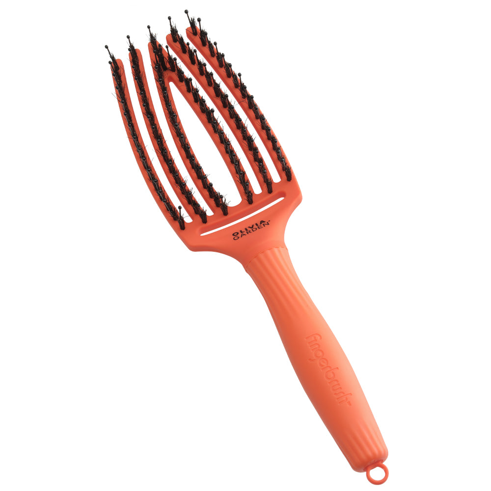 Olivia Garden Finger Brush Medium Combo Dolce Vita Orange Spritz - Perie de Par Paddle Descurcare - Beauty Lounge
