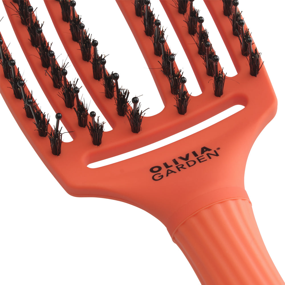 Olivia Garden Finger Brush Medium Combo Dolce Vita Orange Spritz - Perie de Par Paddle Descurcare - Beauty Lounge