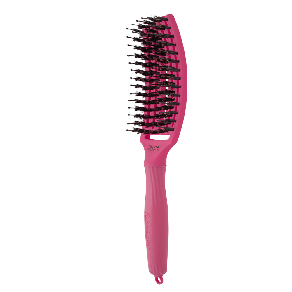 Olivia Garden Finger Brush Hot Pink - Perie de Par Descurcare Usoara Masaj Scalp - Beauty Lounge