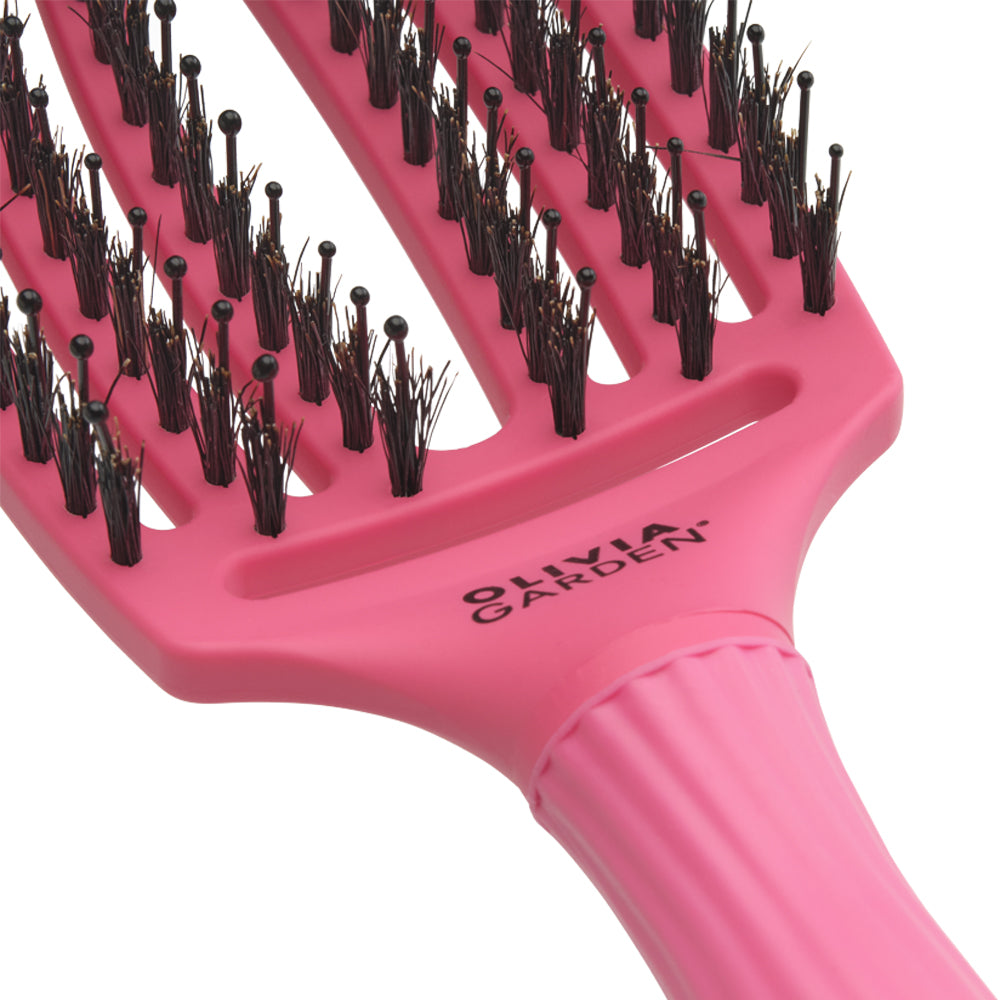 Olivia Garden Finger Brush Hot Pink - Perie de Par Descurcare Usoara Masaj Scalp - Beauty Lounge