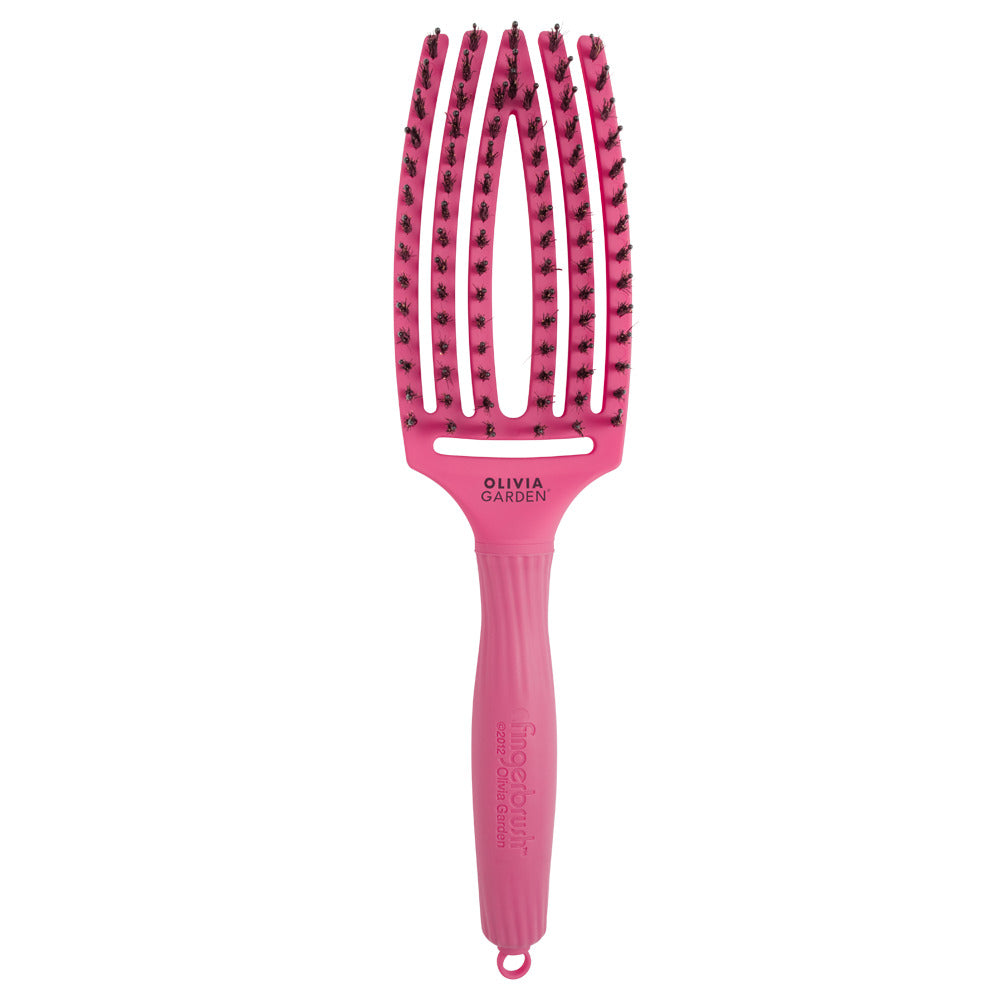 Olivia Garden Finger Brush Hot Pink - Perie de Par Descurcare Usoara Masaj Scalp - Beauty Lounge