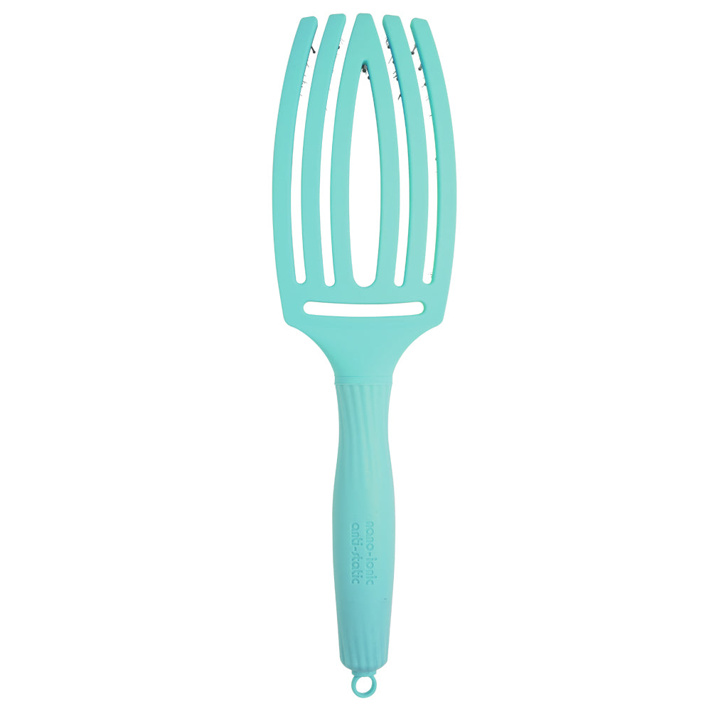 Olivia Garden Finger Brush Medium Combo Mint - Perie de Par Paddle Descurcare - Beauty Lounge
