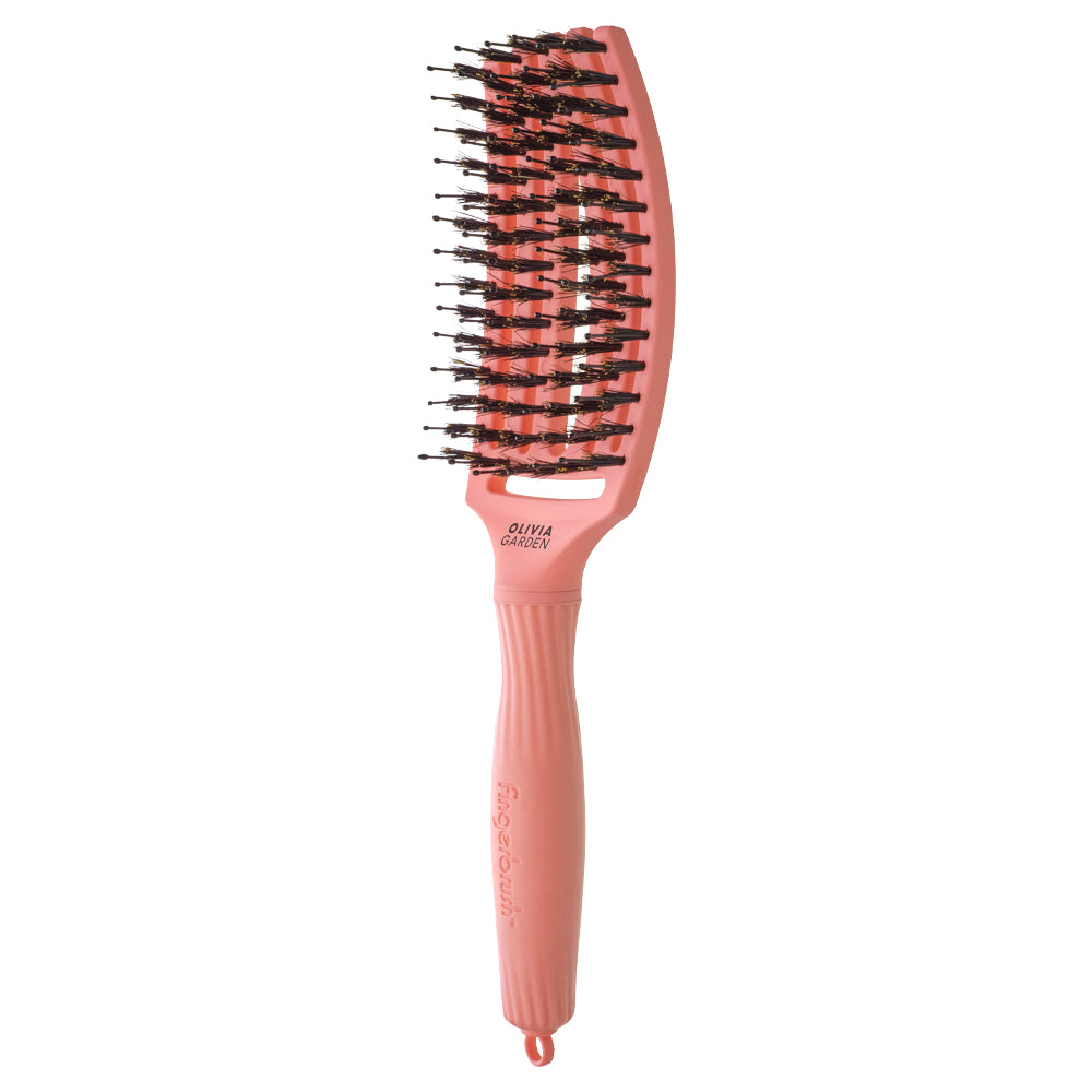 Olivia Garden Finger Brush Medium Combo Radiant Peach - Perie de Par Paddle Descurcare - Beauty Lounge