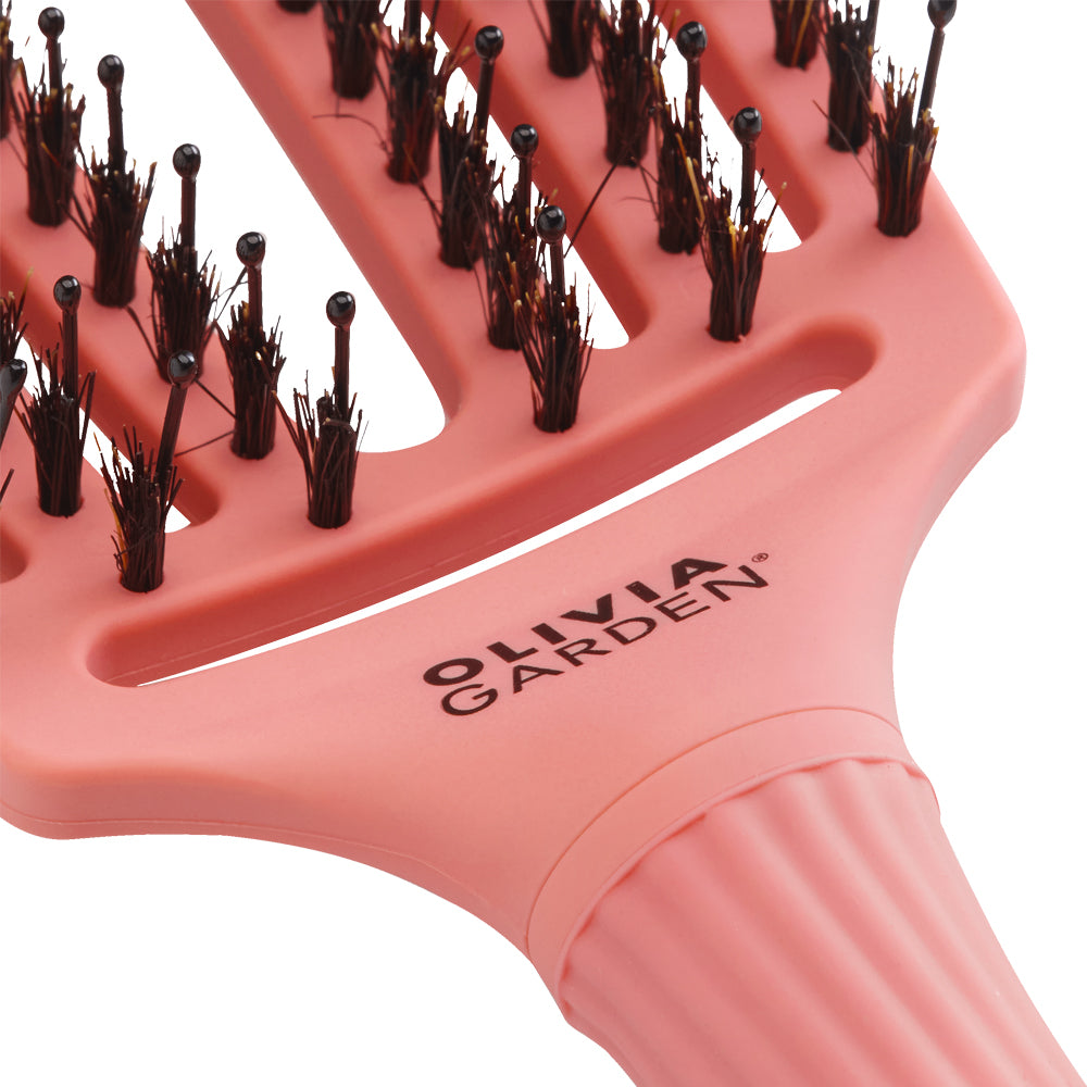 Olivia Garden Finger Brush Medium Combo Radiant Peach - Perie de Par Paddle Descurcare - Beauty Lounge