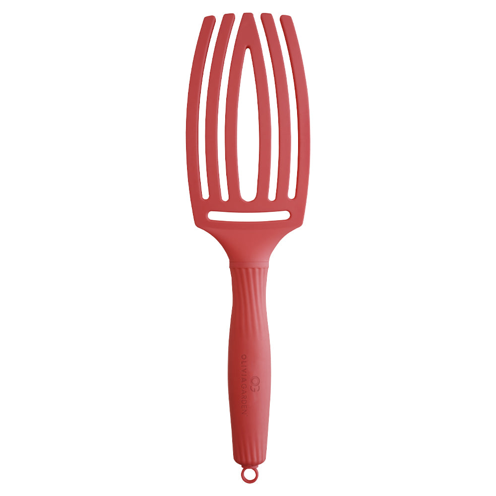 Olivia Garden Finger Brush Medium Combo Red Confidence - Perie de Par Paddle Descurcare - Beauty Lounge