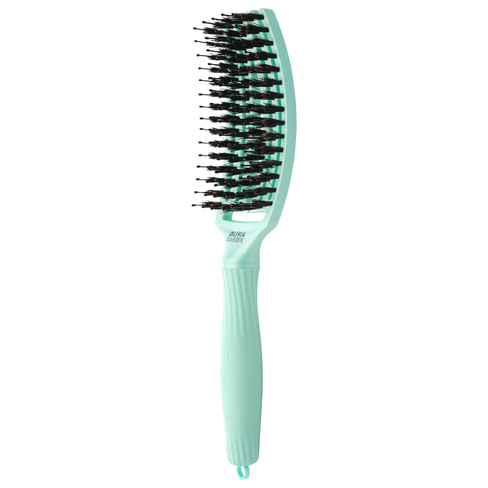 Olivia Garden Finger Brush Medium Combo Verde Arctic - Perie de Par Paddle Descurcare - Beauty Lounge