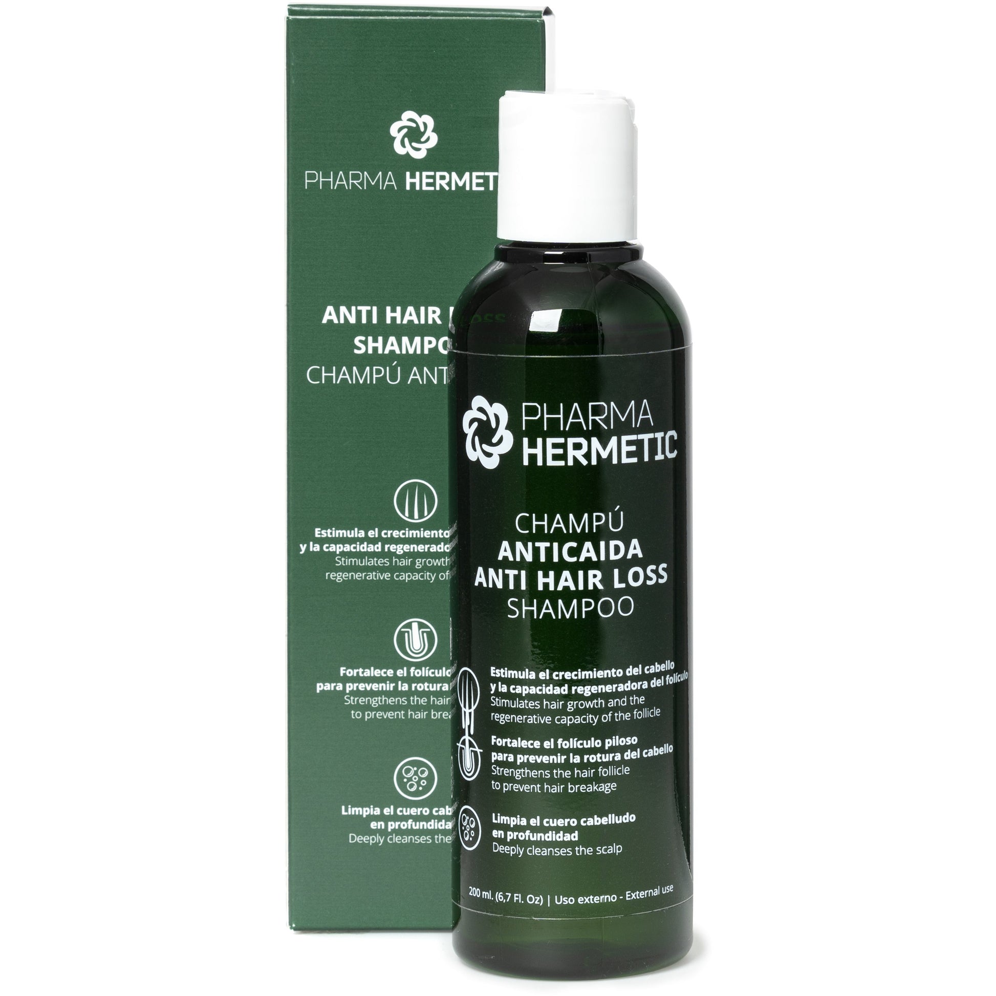 Pharma Hermetic Anti Hair Loss Green Shampoo - Sampon Impotriva Caderii Parului 200ml - Beauty Lounge