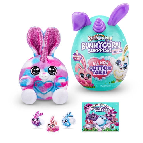 Rainbocorns Jucarie de Plus Iepurasul S2 - Ou Surpriza Plus Squishy de Colectie
