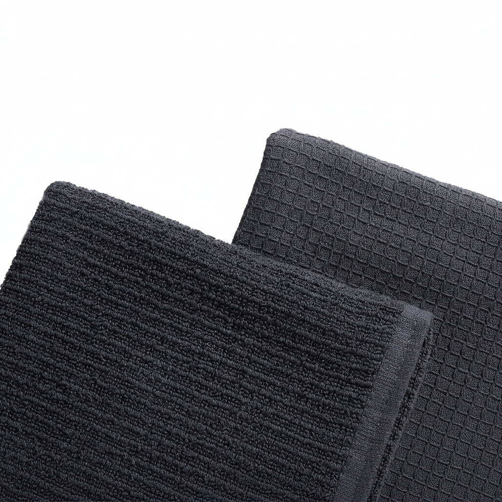 Barburys Face Towel Cotton 50x80cm Black 6pcs - Prosoape Profesionale din Bumbac