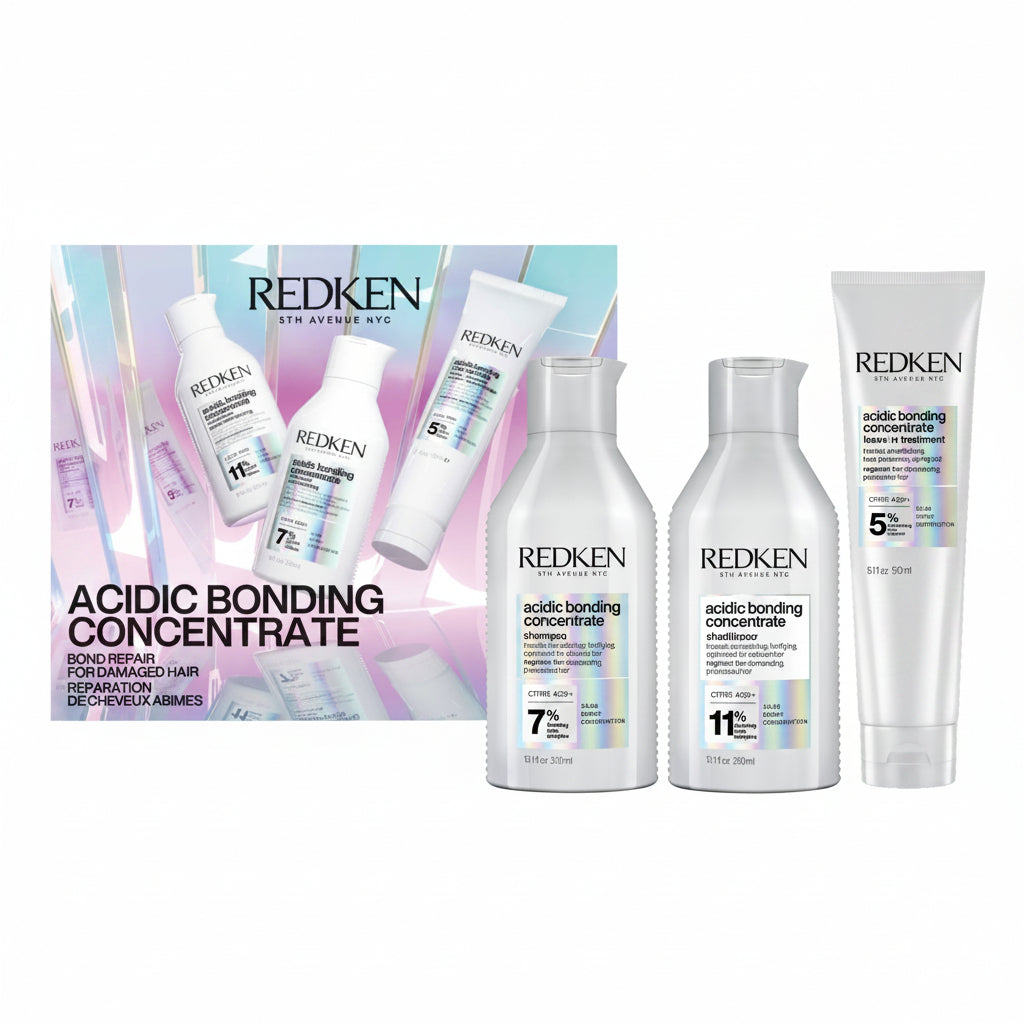 Redken Acidic Bonding Concentrate - Sampon 300ml + Balsam 300ml + Tratament Leave-In 150ml
