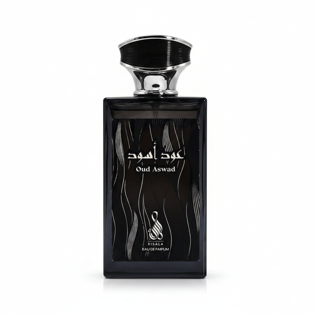 Risala Oud Aswad 100ml apa de parfum unisex intens si profund dominat de oud si note afumate cu caracter oriental