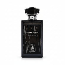 Încarcă imaginea în Galerie, Risala Oud Aswad 100ml apa de parfum unisex intens si profund dominat de oud si note afumate cu caracter oriental
