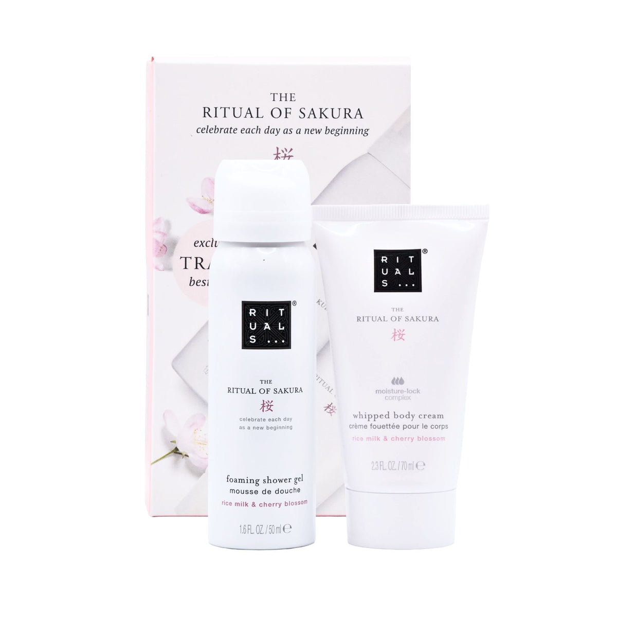 Rituals The Ritual of Sakura Set Trial - Set de Voiaj Spuma de Dus 50ml + Crema de Corp 70ml