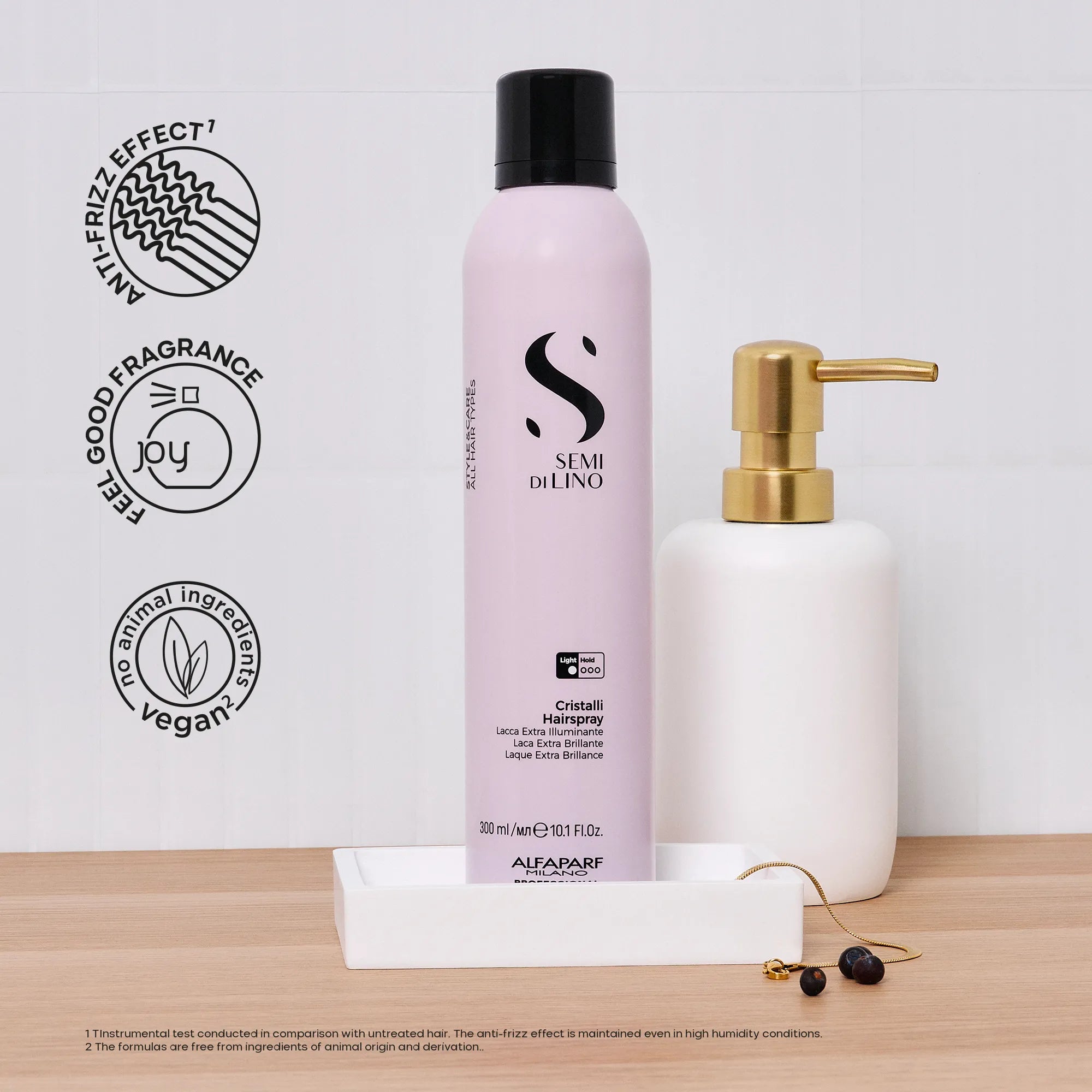 Alfaparf Milano Semi di Lino Style Cristalli Hairspray 300ml - Fixativ cu Fixare Usoara