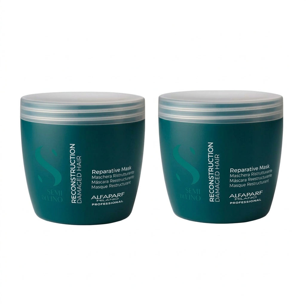Set Alfaparf Milano Semi Di Lino Reconstruction Reparative Mask 2x500ml - Masca Reparatoare 