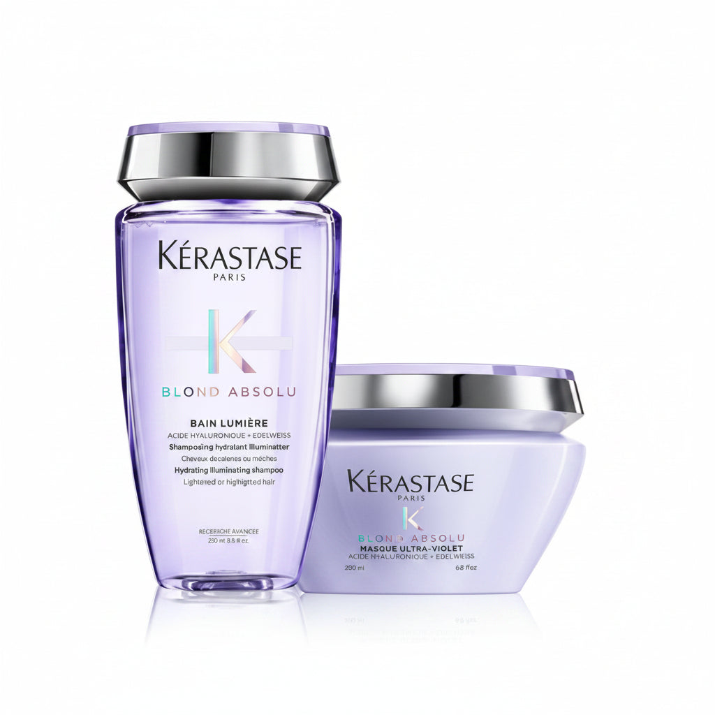 Set Kerastase Blond Absolu - Sampon Bain Lumiere 250ml si Masca 200ml - Beauty Lounge