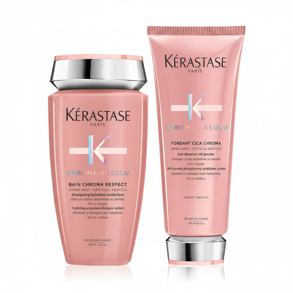 Set Kerastase Chroma Absolu - Sampon Bain Chroma 250ml si Balsam 200ml - Beauty Lounge