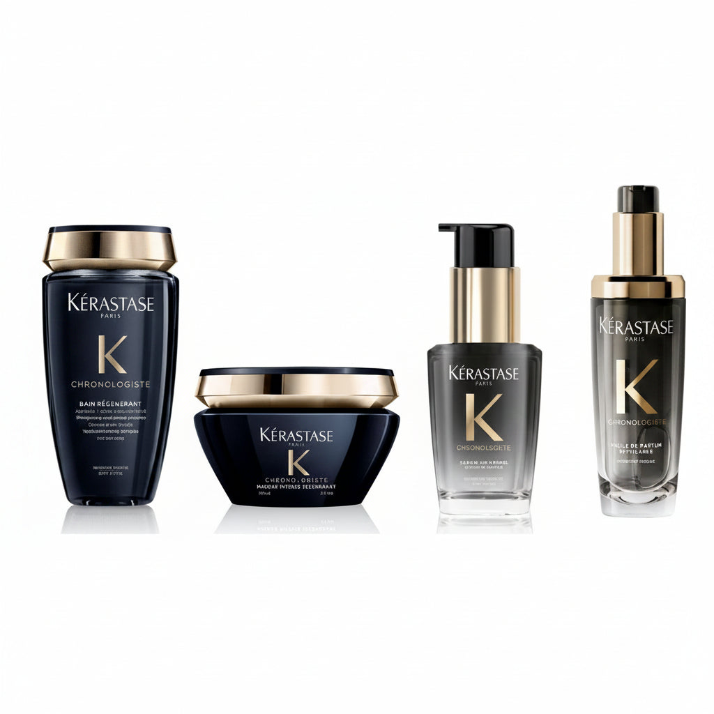 Set Kerastase Chronologiste - Sampon 250ml + Masca 200ml + Ulei 30ml + Rezerva Ulei 75ml - Beauty Lounge