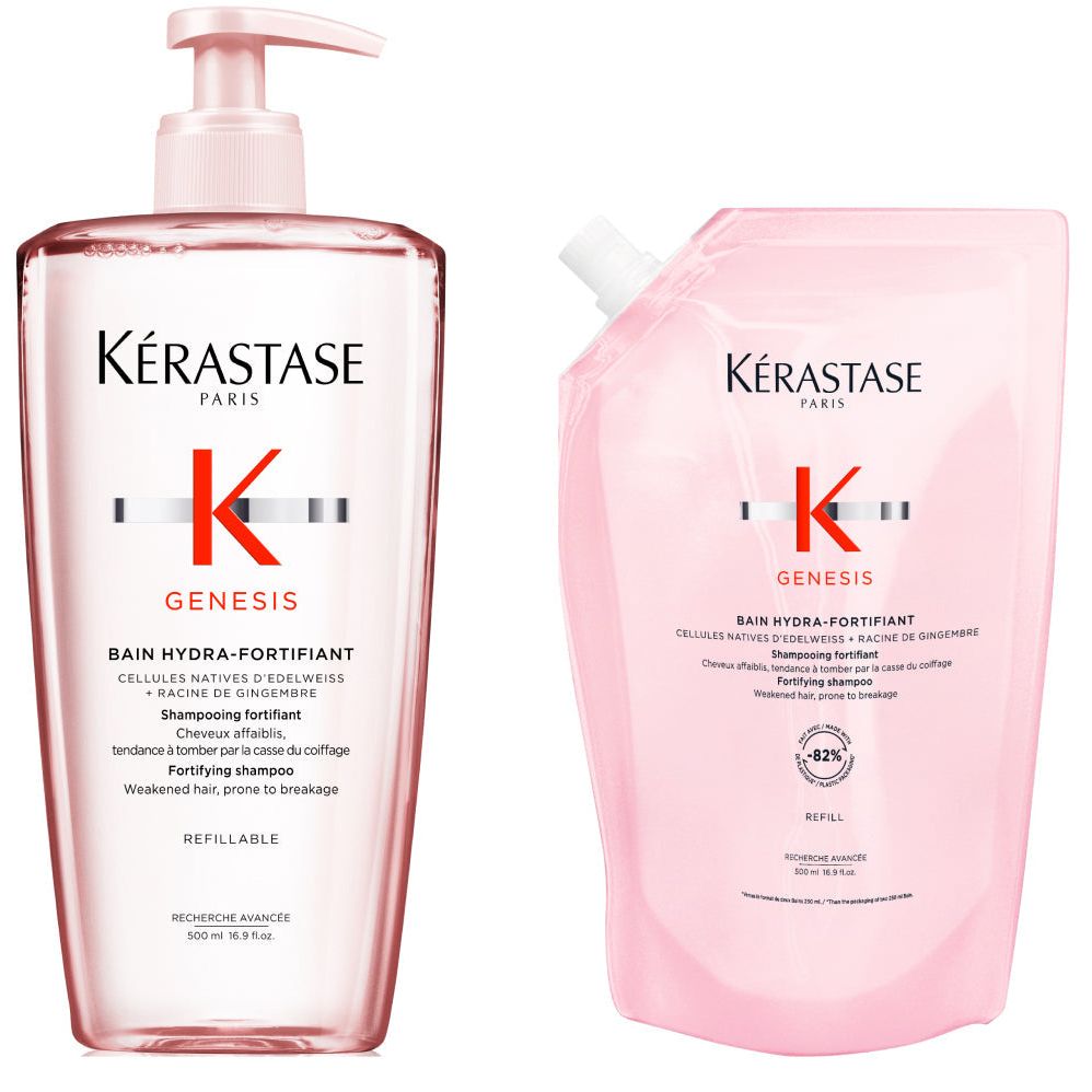 Set Kerastase Genesis Bain Hydra-Fortifiant - Sampon Reincarcabil 500ml si Rezerva 500ml - Beauty Lounge