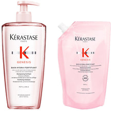 Încarcă imaginea în Galerie, Set Kerastase Genesis Bain Hydra-Fortifiant - Sampon Reincarcabil 500ml si Rezerva 500ml - Beauty Lounge
