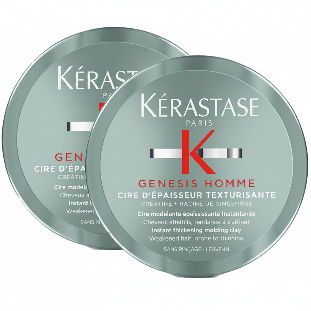 Set Kerastase Genesis Homme 2 x Cire Texturisante - Ceara Modelatoare 75ml - Beauty Lounge