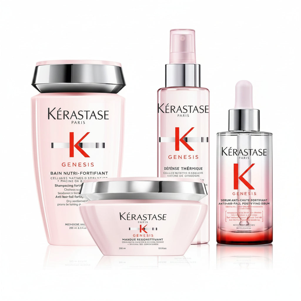 Set Kerastase Genesis - Sampon Bain Nutri-Fortifiant 250ml Masca 200ml Fluid 150ml si Ser 90ml - Beauty Lounge