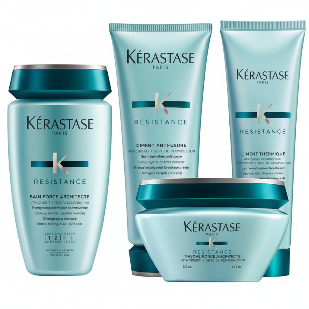 Set Kerastase Resistance Architecte - Sampon 250ml Masca 200ml Crema 200ml si Leave-in 150ml - Beauty Lounge