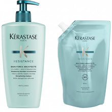 Încarcă imaginea în Galerie, Set Kerastase Resistance Bain Force Architecte - Sampon Reincarcabil 500ml si Rezerva 500ml - Beauty Lounge
