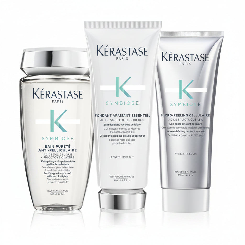 Set Kerastase Symbiose - Sampon Bain Purete 250ml Balsam 200ml si Exfoliant 200ml - Beauty Lounge