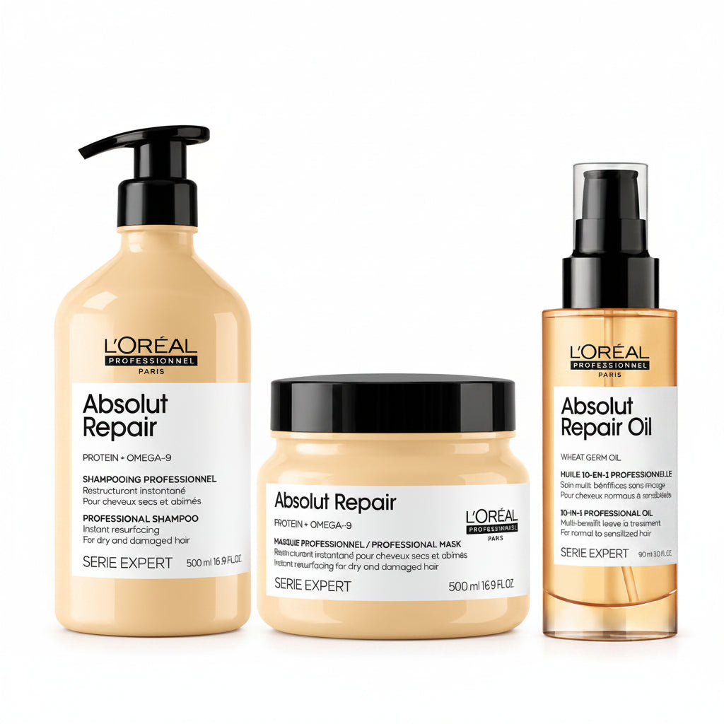 Set L’Oreal Absolut Repair - Sampon 500ml + Masca 250ml + Ulei 10IN1 90ml