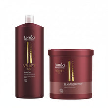 Încarcă imaginea în Galerie, Set Londa Velvet Oil Sampon 1000ml si Masca 750ml - Pachet Hidratant cu Ulei de Argan
