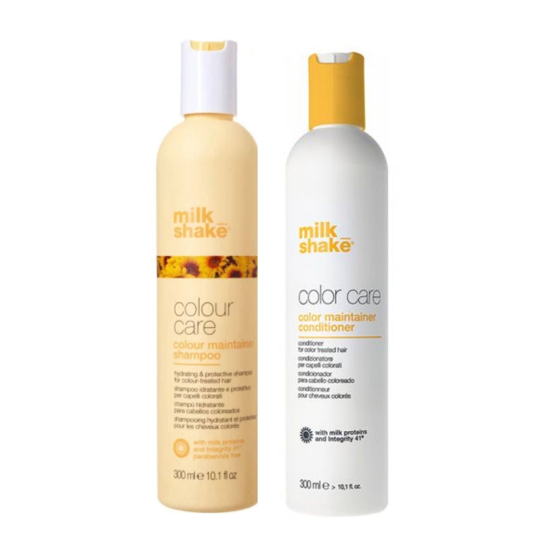 Setul contine produse dedicate protejarii si hidratarii parului vopsit: samponul delicat curata fara sulfati si parabeni, mentinand hidratarea si culoarea parului, in timp ce balsamul hidratant ofera stralucire, usurinta la pieptanare si protejeaza intensitatea culorii.