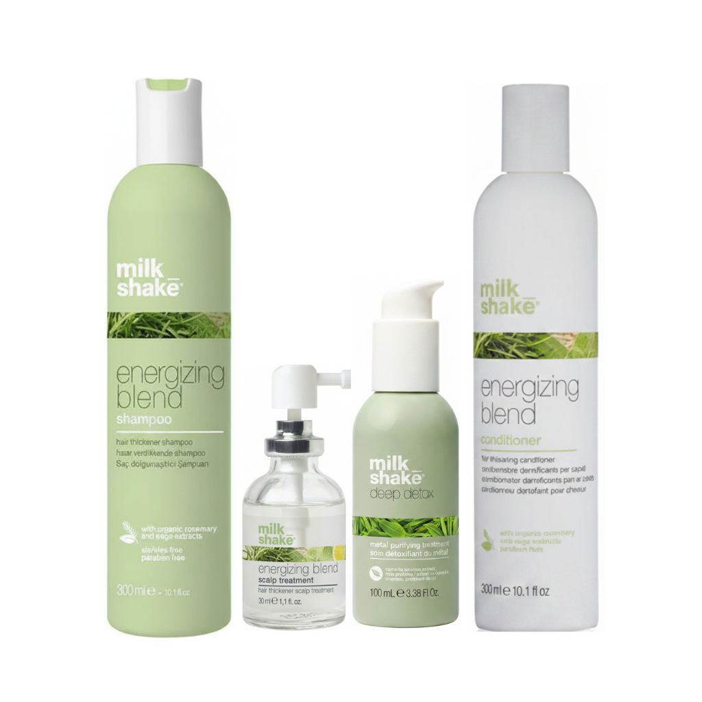 Set profesional conceput pentru fortifierea parului, reducerea caderii si detoxifierea scalpului.