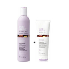 Încarcă imaginea în Galerie, Setul MilkShake K-Respect Keratin System Smoothing Shampoo 300ml si Conditioner 250ml ofera o rutina completa de curatare delicata, hidratare si netezire de lunga durata
