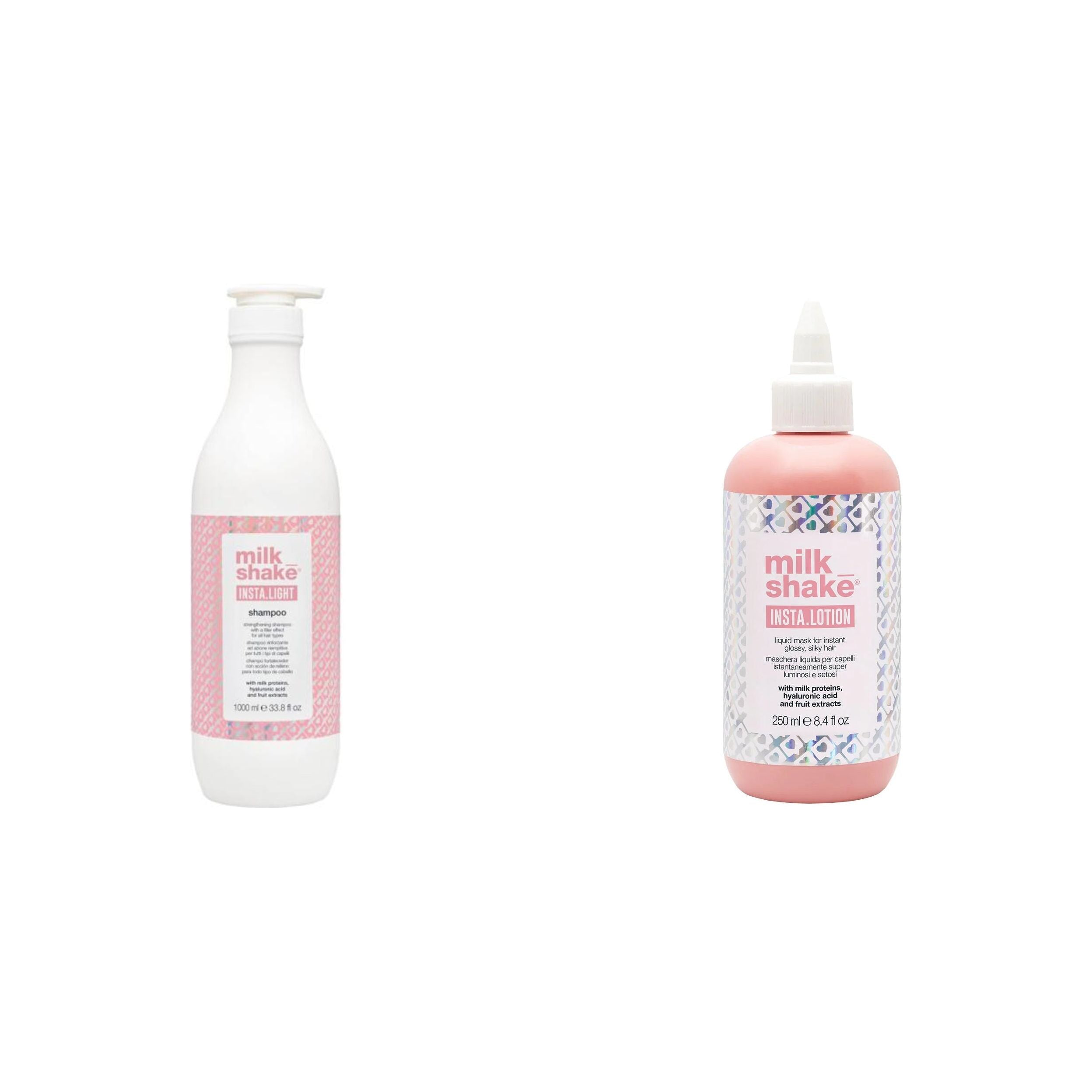 Set MilkShake Sampon Insta Light 1000ml si Tratament Insta Lotion 250ml - Beauty Lounge