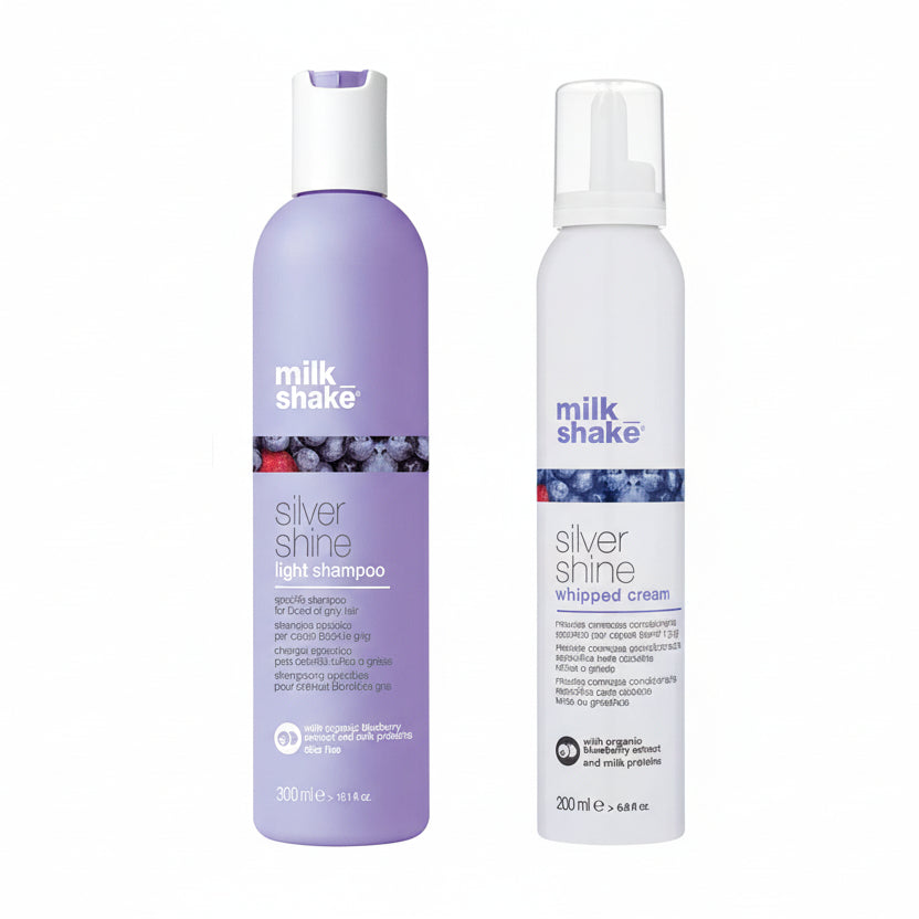 Set Milkshake Silver Shine Sampon 300ml si Spuma 200ml - Beauty Lounge