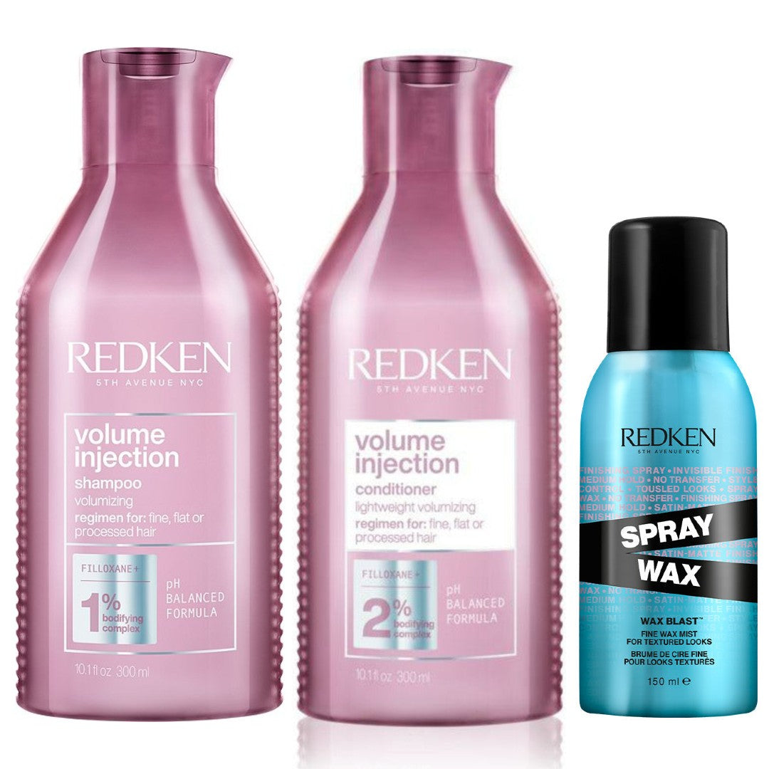Set Redken Volume & Texture - Sampon 300ml + Balsam 300ml + Spray 150ml
