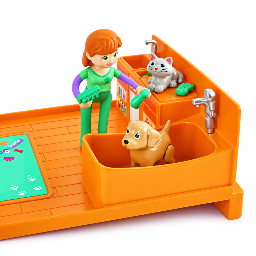 Hape Set Veterinar din Lemn - Clinica Pentru Animale cu Accesorii